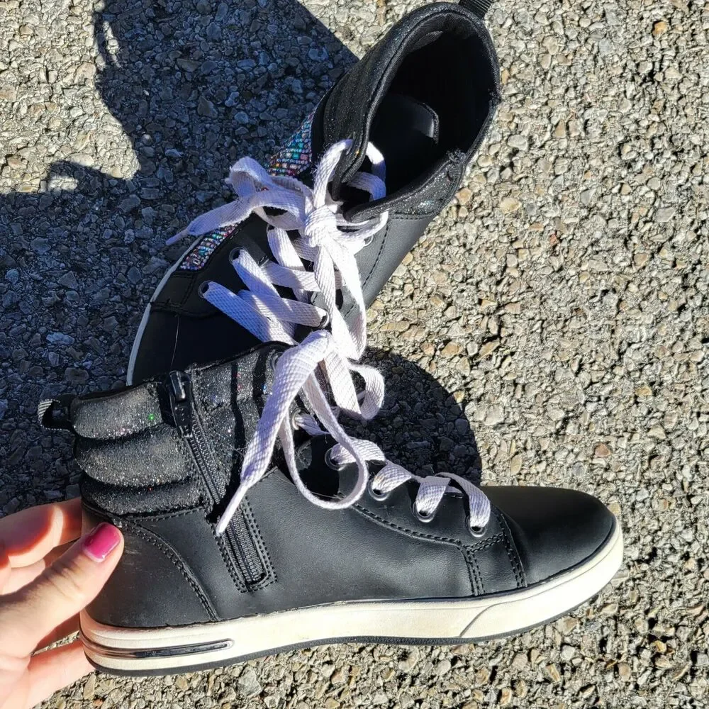 Skechers Shoes Girls 3 Sparkle Sneakers Shoes Purple Pink Blue Black Jewel‎ Lace